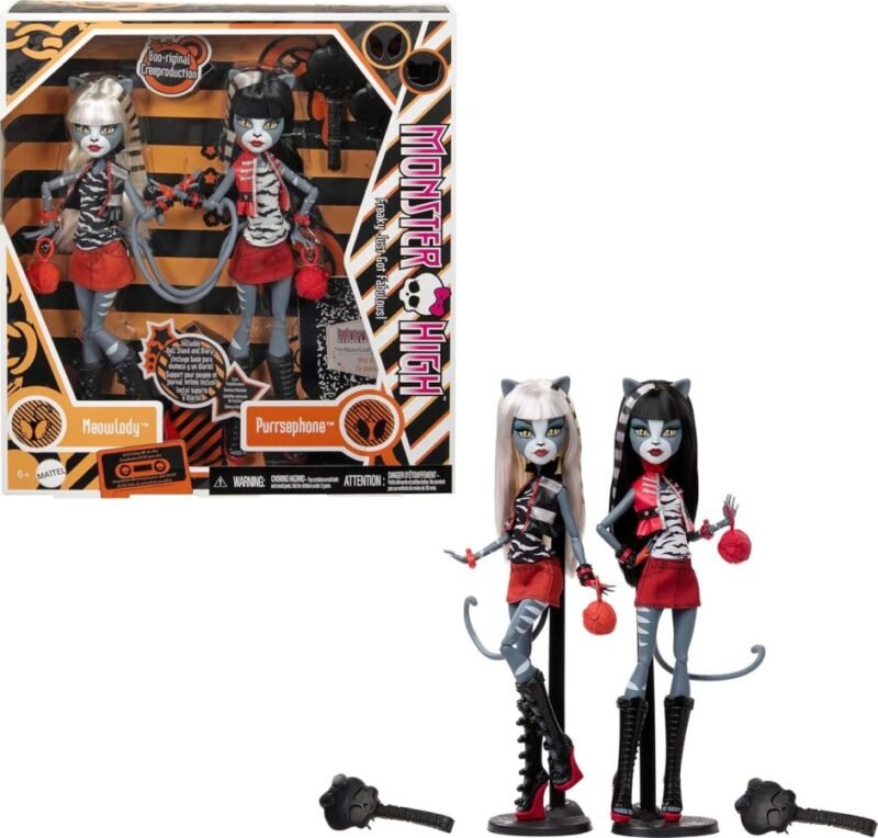 (PRÉ-VENDA) 2-Pack Meowlody and Purrsephone Boo-riginal Creeproduction G1 – Monster High