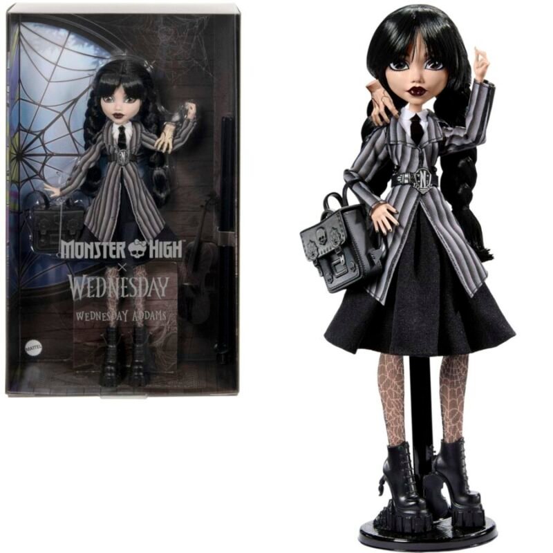PRÉ-VENDA Wednesday x Monster High Wednesday in Nevermore Academy Uniform Wandinha com Uniforme
