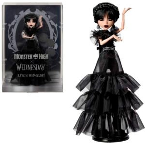 PRÉ-VENDA Monster High x Wednesday Addams Wandinha Rave'n Wednesday