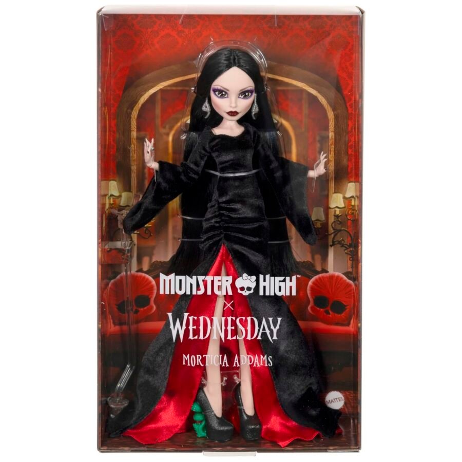 PRÉ-VENDA Monster High x Wednesday Mortícia Addams Skullector – Monster High - Imagem 4