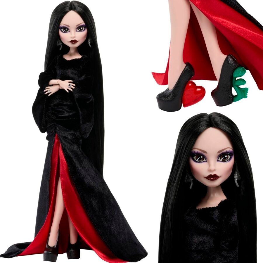 PRÉ-VENDA Monster High x Wednesday Mortícia Addams Skullector – Monster High - Imagem 2