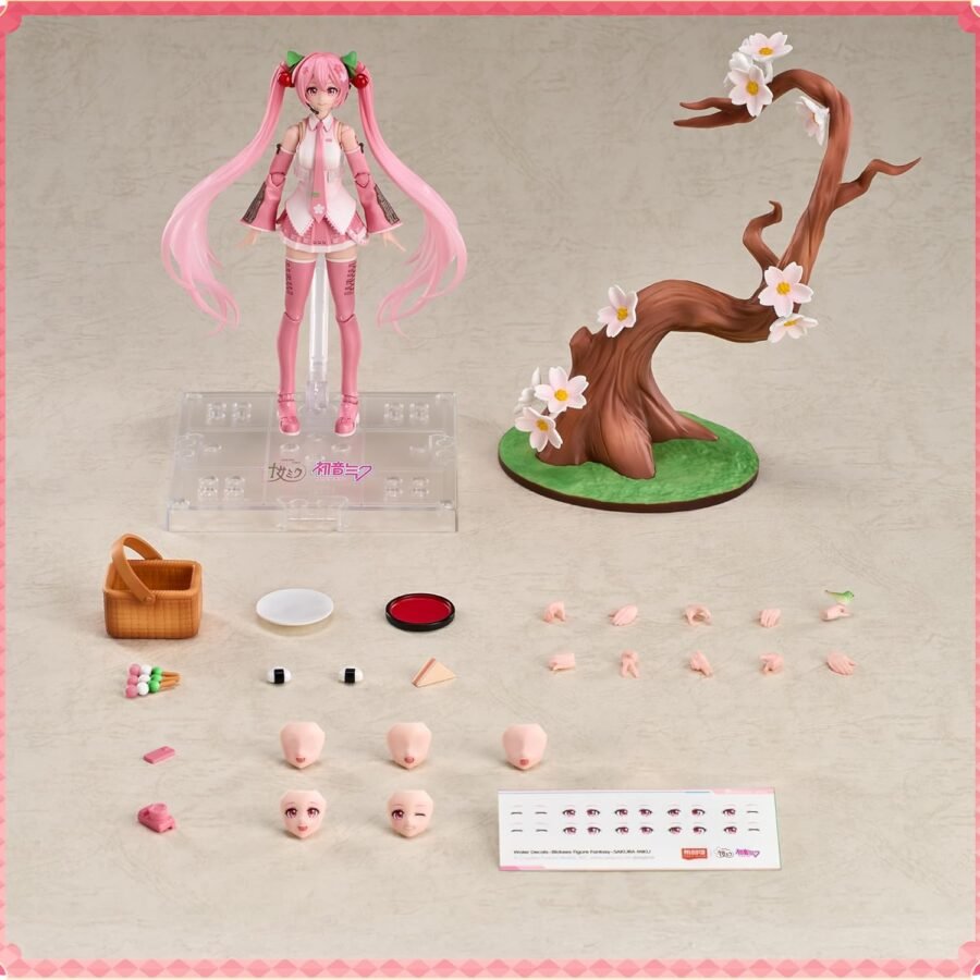 Sakura Miku Fantastic Series Hatsune Miku Model Kit 17cm – BLOKEES - Imagem 4