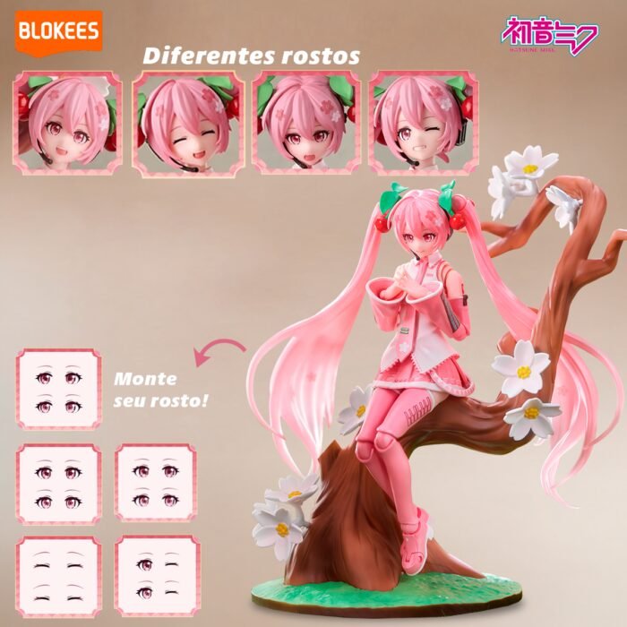Sakura Miku Fantastic Series Hatsune Miku Model Kit 17cm – BLOKEES - Imagem 2